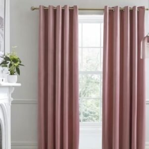 Eyelet Curtains – Blush Pink