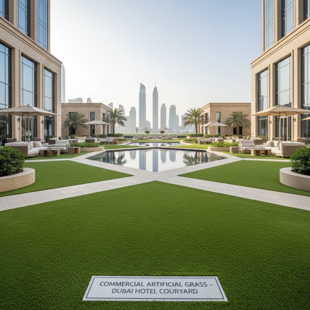 Commercial Artificial Grass Dubai Hotel
