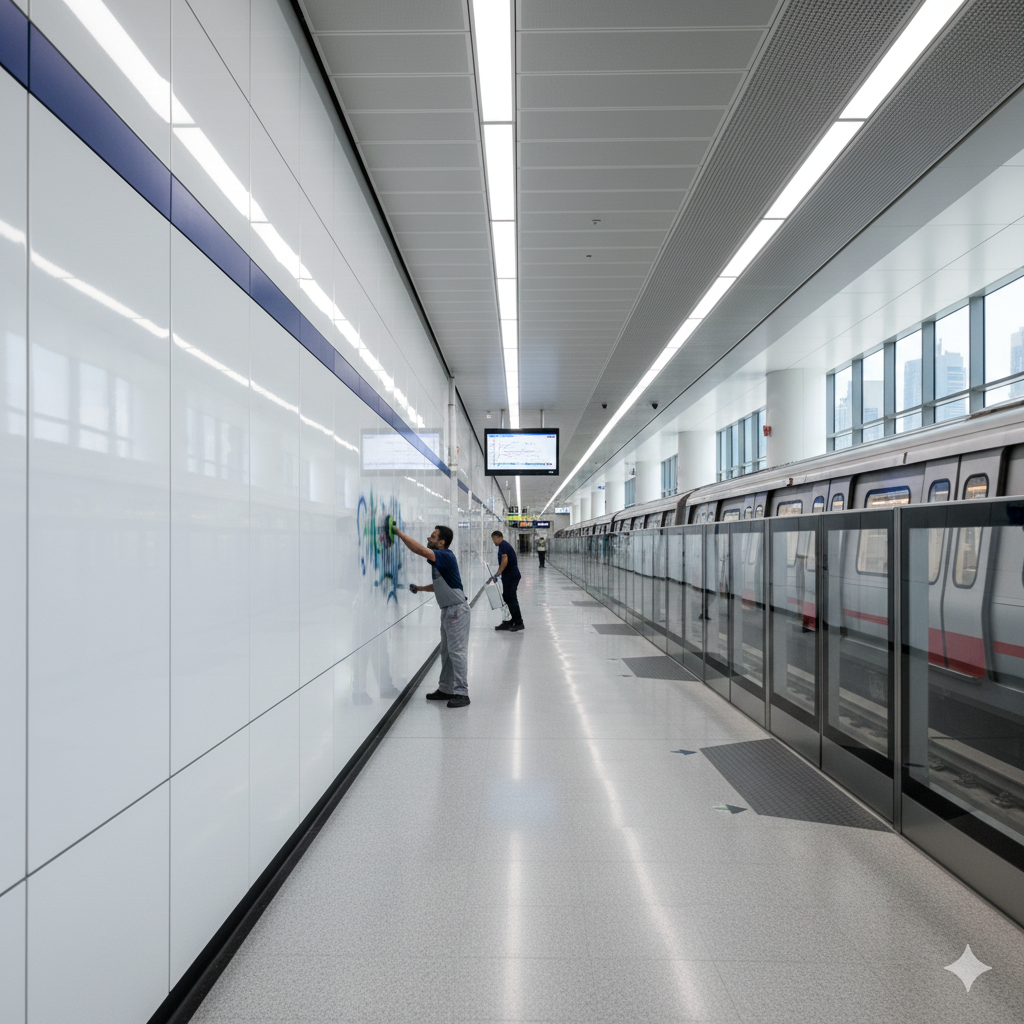 Anti-Graffiti Coating Dubai Metro Station