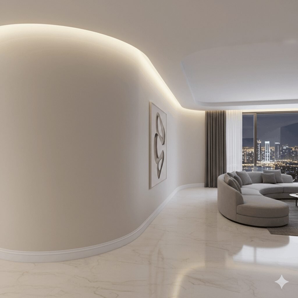 Flexible Skirting Dubai Curved Wall Residence