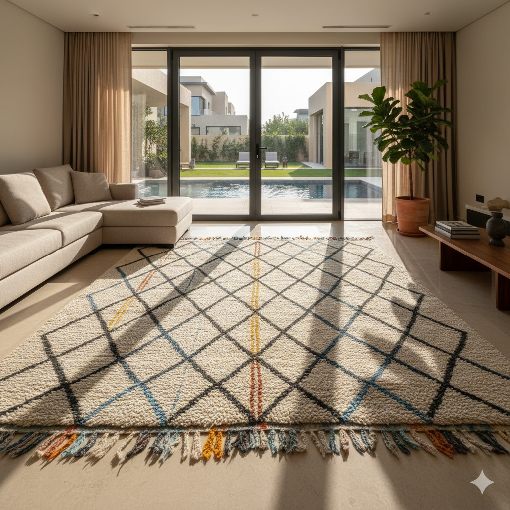Custom Moroccan Rug Dubai Hills Villa