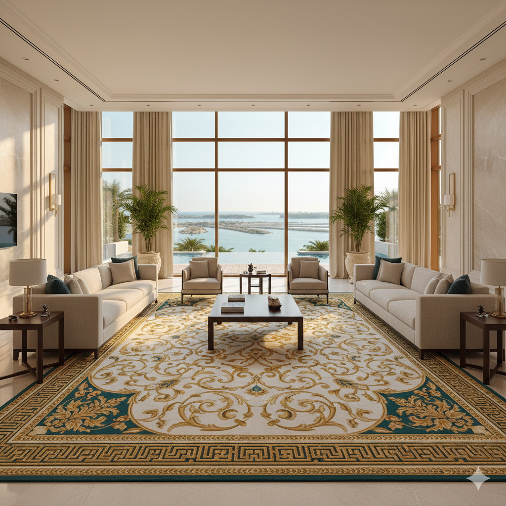 Custom Pattern Carpet Palm Jumeirah Mansion